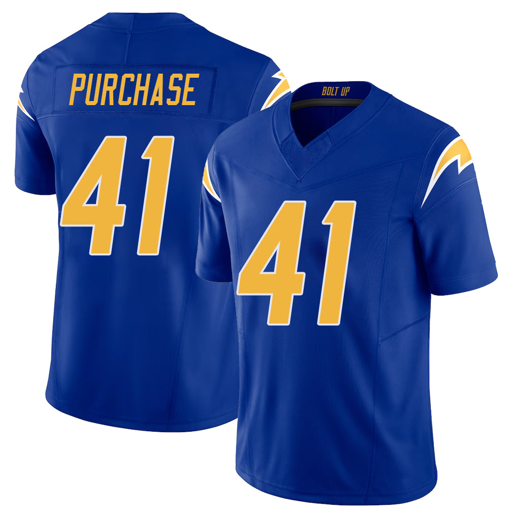 Los Angeles C #41 Purchase Player Football V Neck Short Sleeve Royal Jersey Myles For Men Youth Women Gift