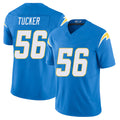 Los Angeles C #56 Tucker Player Football V Neck Short Sleeve Blue Jersey Nadame For Men Youth Women Gift