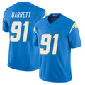 Los Angeles C #91 Barrett Player Football V Neck Short Sleeve Blue Jersey Nick For Men Youth Women Gift