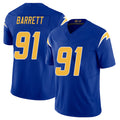 Los Angeles C #91 Barrett Player Football V Neck Short Sleeve Royal Jersey Nick For Men Youth Women Gift