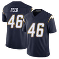 Los Angeles C #46 Reed Player Football V Neck Short Sleeve Navy Jersey Nikko For Men Youth Women Gift