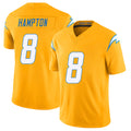 Los Angeles C #8 Hampton Player Football V Neck Short Sleeve Gold Jersey Omarion For Men Youth Women Gift
