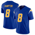 Los Angeles C #8 Hampton Player Football V Neck Short Sleeve Royal Jersey Omarion For Men Youth Women Gift