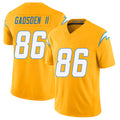 Los Angeles C #86 Gadsden II Player Football V Neck Short Sleeve Gold Jersey Oronde For Men Youth Women Gift