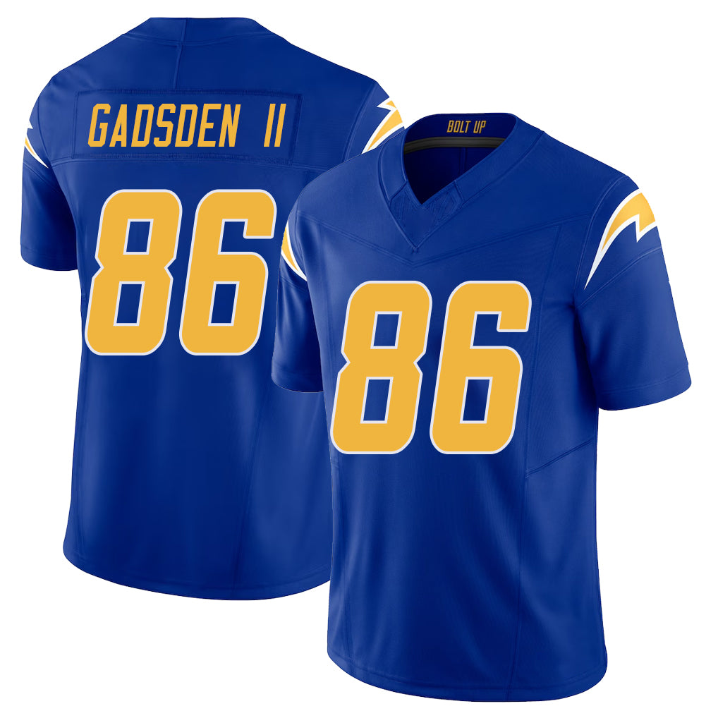 Los Angeles C #86 Gadsden II Player Football V Neck Short Sleeve Royal Jersey Oronde For Men Youth Women Gift
