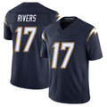 Los Angeles C #17 Rivers Player Football V Neck Short Sleeve Navy Jersey Philip For Men Youth Women Gift