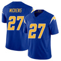 Los Angeles C #27 Mickens Player Football V Neck Short Sleeve Royal Jersey R.J. For Men Youth Women Gift