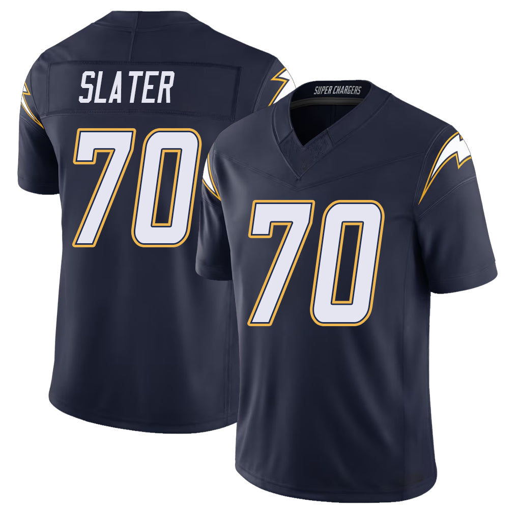 Los Angeles C #70 Slater Player Football V Neck Short Sleeve Navy Jersey Rashawn For Men Youth Women Gift