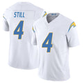 Los Angeles C #4 Still Player Football V Neck Short Sleeve White Jersey Tarheeb For Men Youth Women Gift