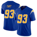 Los Angeles C #93 Tart Player Football V Neck Short Sleeve Royal Jersey Teair For Men Youth Women Gift
