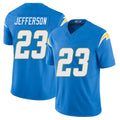 Los Angeles C #23 Jefferson Player Football V Neck Short Sleeve Blue Jersey Tony For Men Youth Women Gift