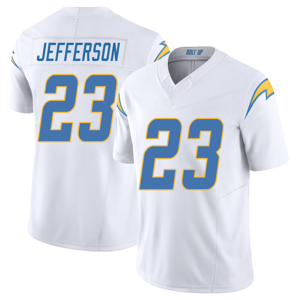 Los Angeles C #23 Jefferson Player Football V Neck Short Sleeve White Jersey Tony For Men Youth Women Gift