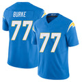 Los Angeles C #77 Burke Player Football V Neck Short Sleeve Blue Jersey Travis For Men Youth Women Gift