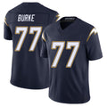 Los Angeles C #77 Burke Player Football V Neck Short Sleeve Navy Jersey Travis For Men Youth Women Gift