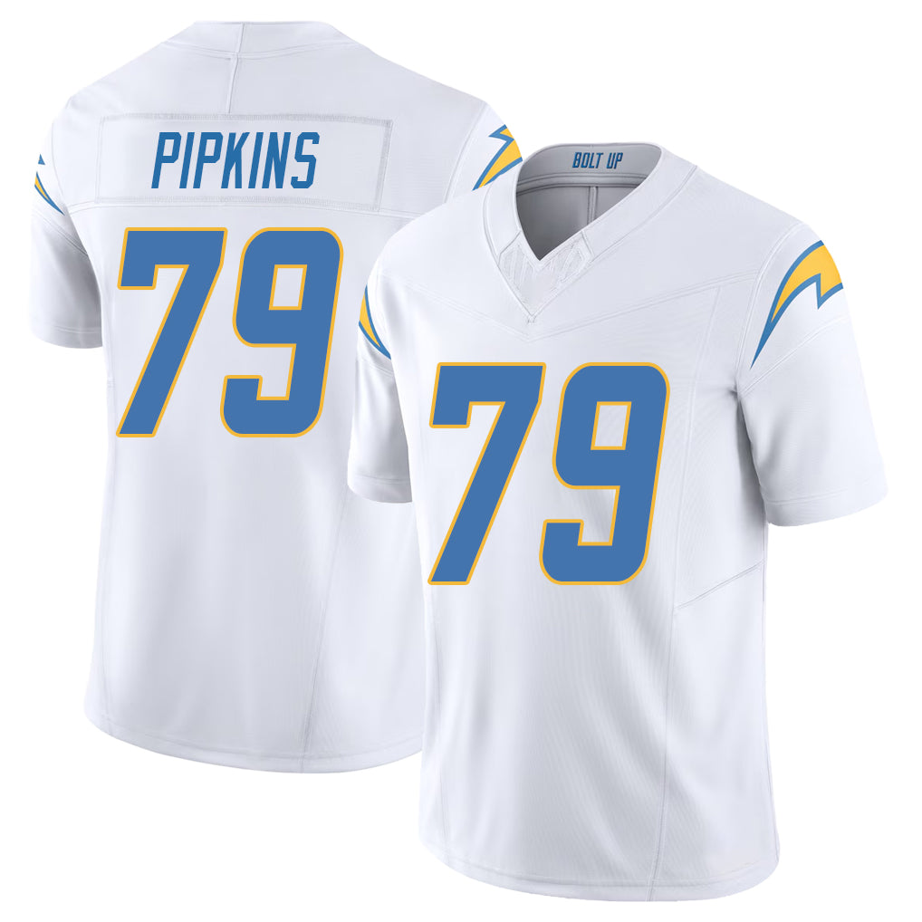 Los Angeles C #79 Pipkins Player Football V Neck Short Sleeve White Jersey Trey For Men Youth Women Gift