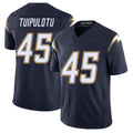 Los Angeles C #45 Tuipulotu Player Football V Neck Short Sleeve Navy Jersey Tuli For Men Youth Women Gift