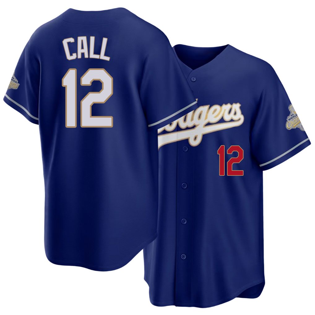 Los Angeles D #12 Call Player Baseball Short Sleeve Royal Jersey Alex For Men Women Youth Gift