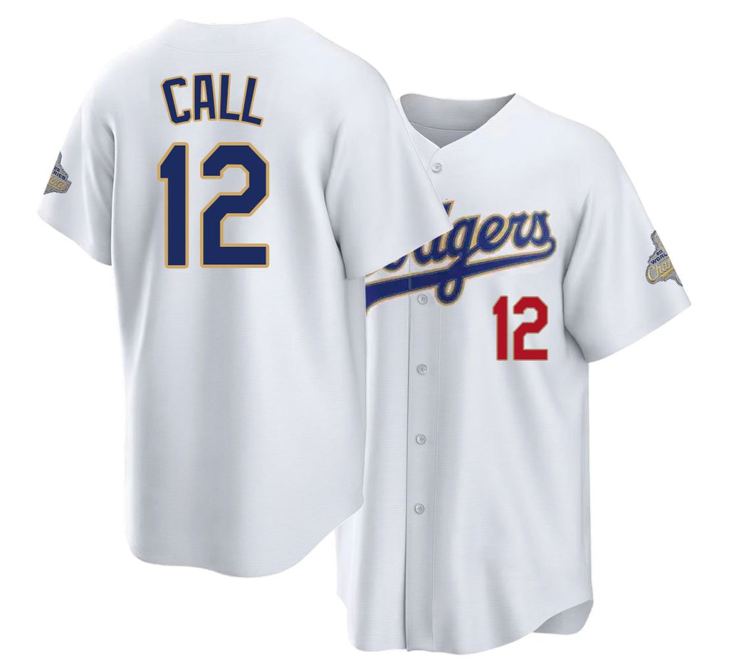Los Angeles D #12 Call Player Baseball Short Sleeve White Jersey Alex For Men Women Youth Gift