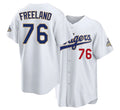 Los Angeles D #76 Freeland Player Baseball Short Sleeve White Jersey Alex For Men Women Youth Gift
