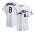 Los Angeles D #8 Hernandez Player Baseball Short Sleeve White Jersey Enrique For Men Women Youth Gift