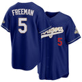 Los Angeles D #5 Freeman Player Baseball Short Sleeve Royal Jersey Freddie For Men Women Youth Gift