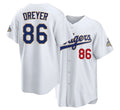 Los Angeles D #86 Dreyer Player Baseball Short Sleeve White Jersey Jack For Men Women Youth Gift