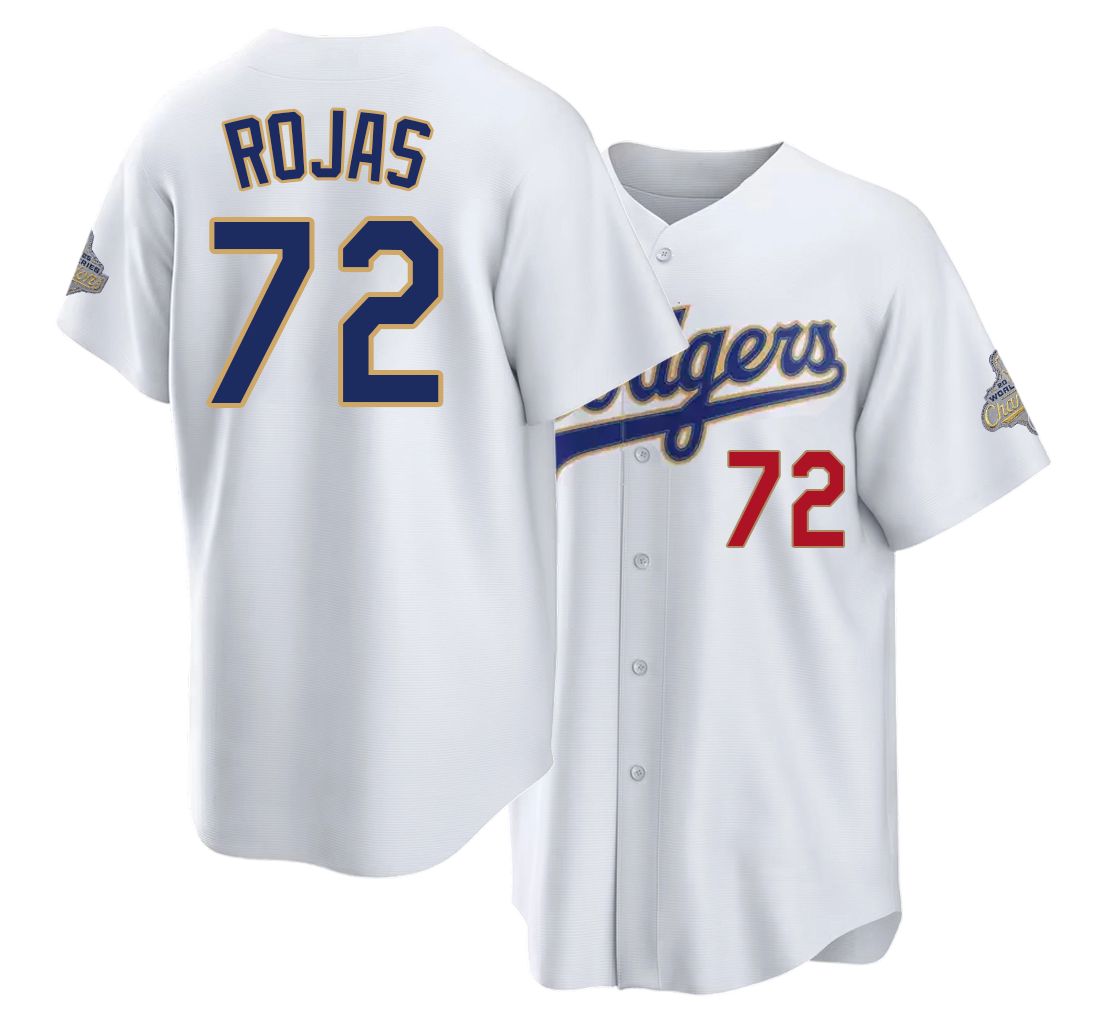 Los Angeles D #72 Rojas Player Baseball Short Sleeve White Jersey Miguel For Men Women Youth Gift