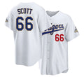 Los Angeles D #66 Scott Player Baseball Short Sleeve White Jersey Tanner For Men Women Youth Gift