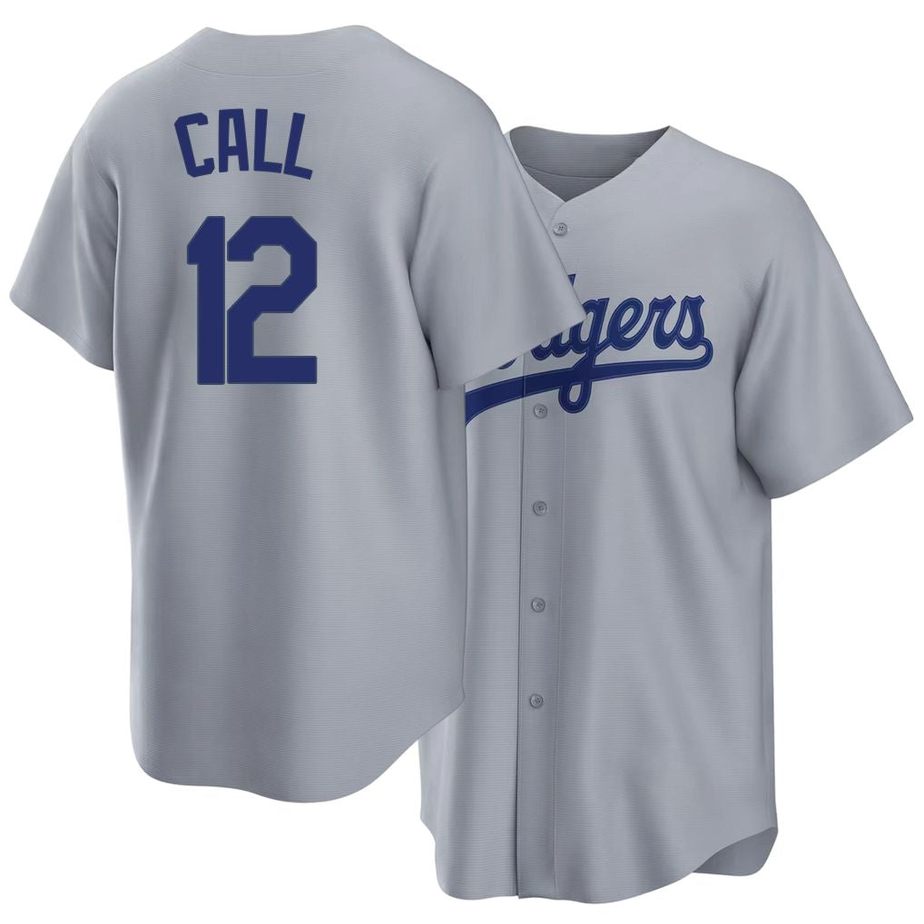 Los Angeles D #12 Call Player Baseball Short Sleeve Gray Jersey Alex For Men Women Youth Gift
