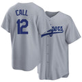 Los Angeles D #12 Call Player Baseball Short Sleeve Gray Jersey Alex For Men Women Youth Gift