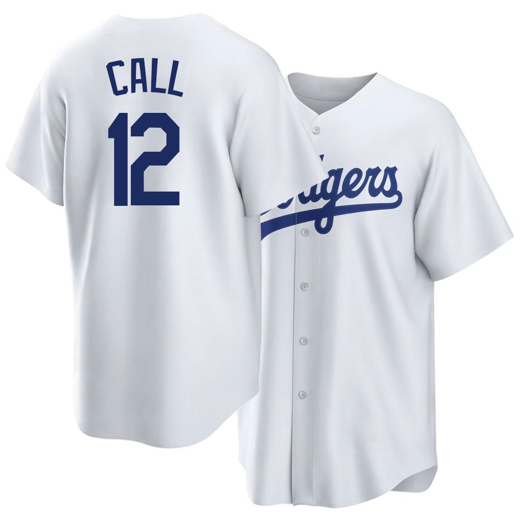 Los Angeles D #12 Call Player Baseball Short Sleeve White Jersey Alex For Men Women Youth Gift