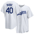 Los Angeles D #40 Bubic Player Baseball Short Sleeve White Jersey Kris For Men Women Youth Gift