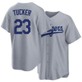 Los Angeles D #23 Tucker Player Baseball Short Sleeve Gray Jersey Kyle For Men Women Youth Gift