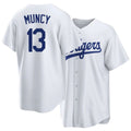 Los Angeles D #13 Muncy Player Baseball Short Sleeve White Jersey Max For Men Women Youth Gift