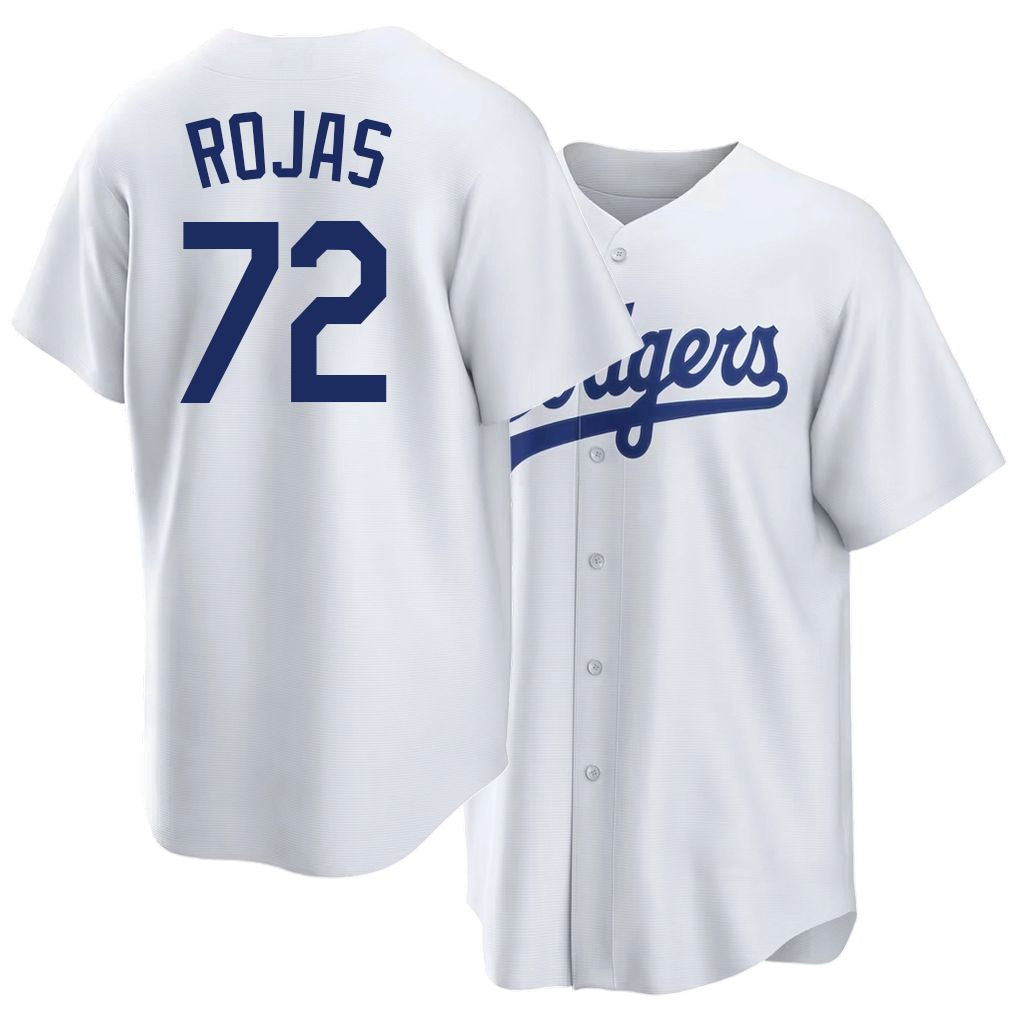 Los Angeles D #72 Rojas Player Baseball Short Sleeve White Jersey Miguel For Men Women Youth Gift