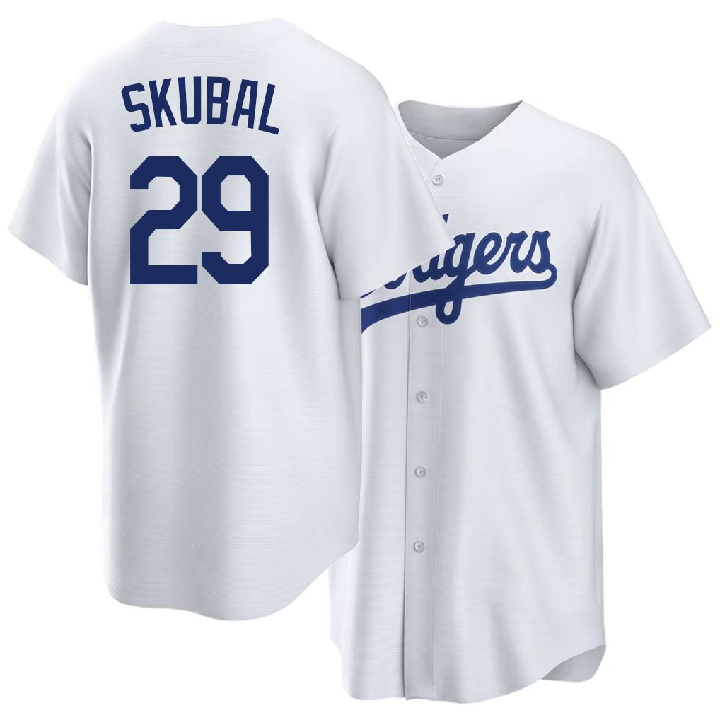 Los Angeles D #29 Skubal Player Baseball Short Sleeve White Jersey Tarik For Men Women Youth Gift