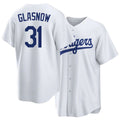 Los Angeles D #31 Glasnow Player Baseball Short Sleeve White Jersey Tyler For Men Women Youth Gift