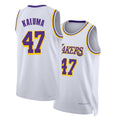 Los Angeles L #47 Kaluma Player Basketball Sleeveless White Jersey Arthur For Adult Youth