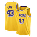 Los Angeles L #43 Carr Player Basketball Sleeveless Gold Jersey Cameron For Adult Youth