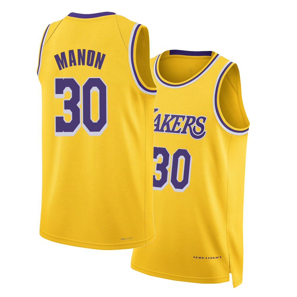 Los Angeles L #30 Manon Player Basketball Sleeveless Gold Jersey Chris For Adult Youth