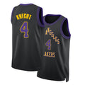 Los Angeles L #4 Knecht Player Basketball Sleeveless Black Jersey Dalton For Adult Youth
