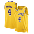 Los Angeles L #4 Knecht Player Basketball Sleeveless Gold Jersey Dalton For Adult Youth