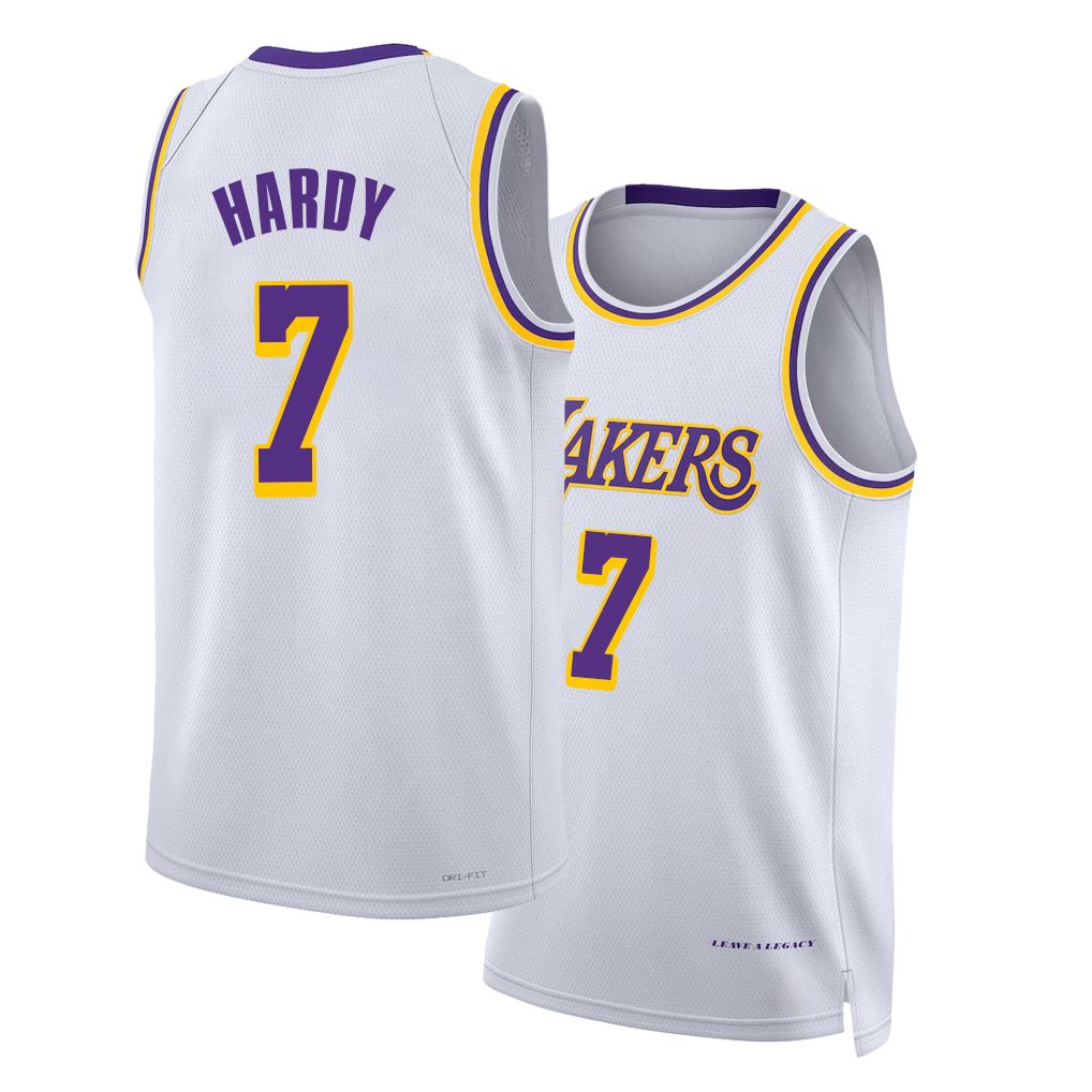 Los Angeles L #7 Hardy Player Basketball Sleeveless White Jersey Jaden For Adult Youth