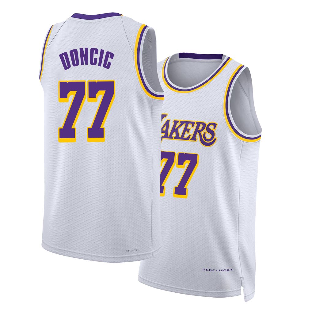 Los Angeles L #77 Doncic Player Basketball Sleeveless White Jersey Luka For Adult Youth