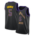 Los Angeles L #5 Grimes Player Basketball Sleeveless Black Jersey Quentin For Adult Youth