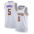 Los Angeles L #5 Grimes Player Basketball Sleeveless White Jersey Quentin For Adult Youth