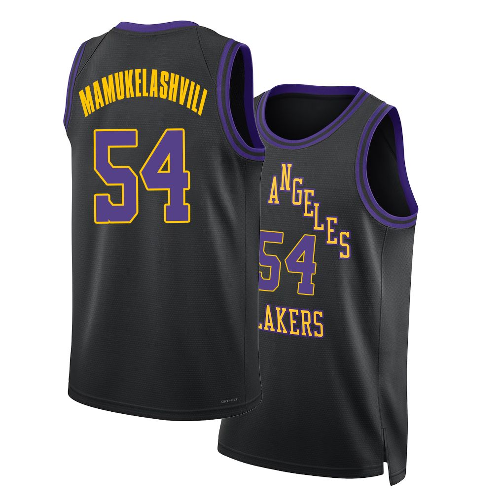 Los Angeles L #54 Mamukelashvili Player Basketball Sleeveless Black Jersey Sandro For Adult Youth