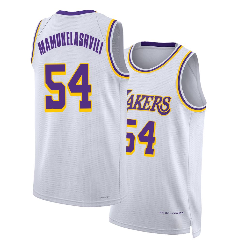 Los Angeles L #54 Mamukelashvili Player Basketball Sleeveless White Jersey Sandro For Adult Youth