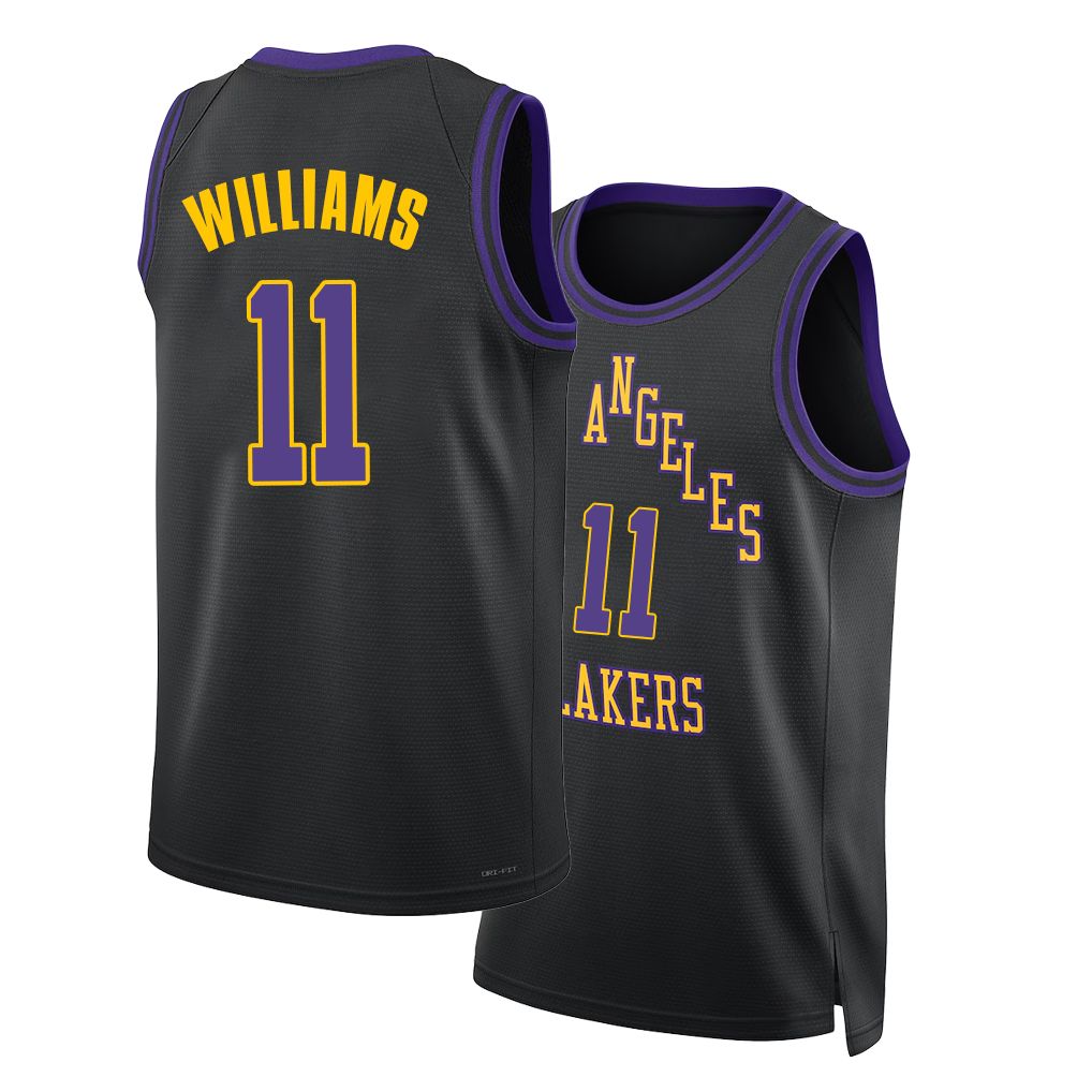 Los Angeles L #11 Williams Player Basketball Sleeveless Black Jersey Ziaire For Adult Youth