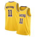 Los Angeles L #11 Williams Player Basketball Sleeveless Gold Jersey Ziaire For Adult Youth